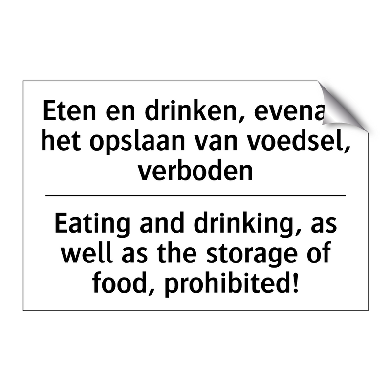 Eten en drinken, evenals het opslaan /.../ - Eating and drinking, as well as /.../