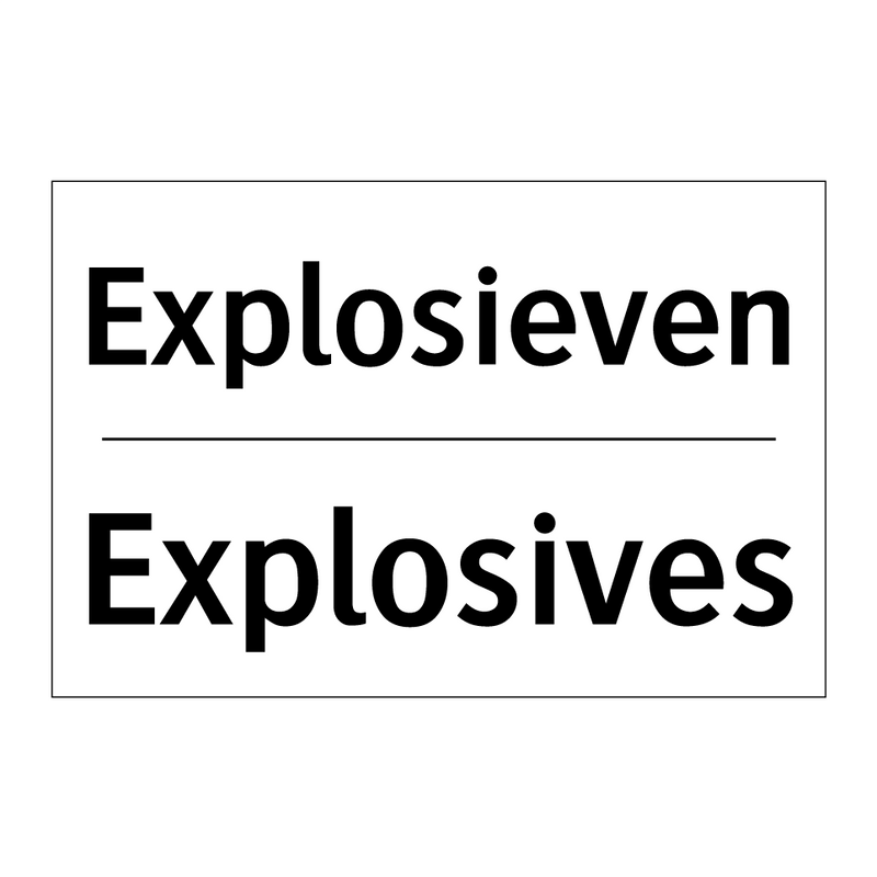 Explosieven - Explosives