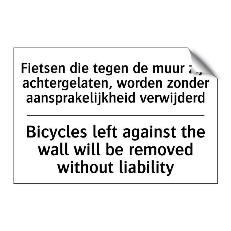 Fietsen die tegen de muur zijn /.../ - Bicycles left against the wall /.../