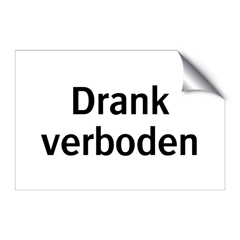 Drank verboden