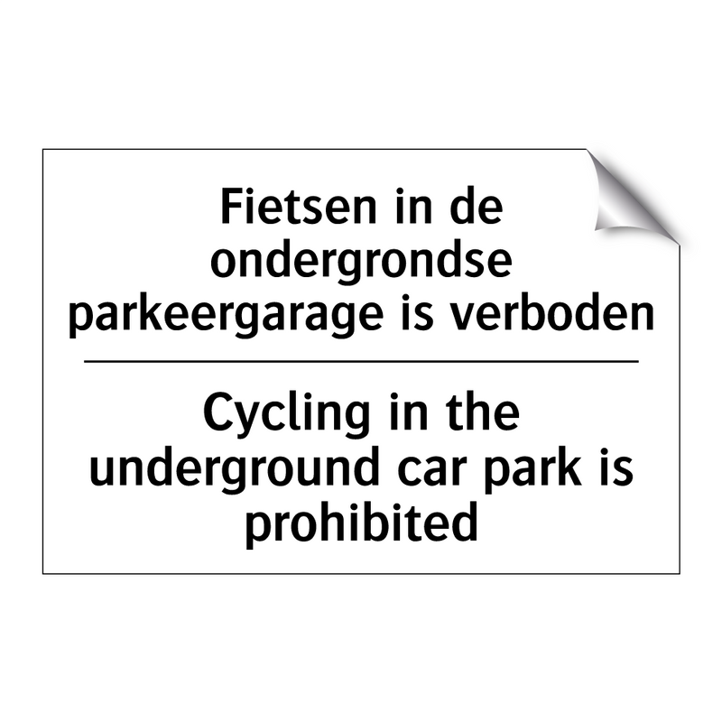 Fietsen in de ondergrondse parkeergarage /.../ - Cycling in the underground car /.../