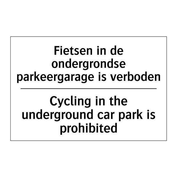 Fietsen in de ondergrondse parkeergarage /.../ - Cycling in the underground car /.../