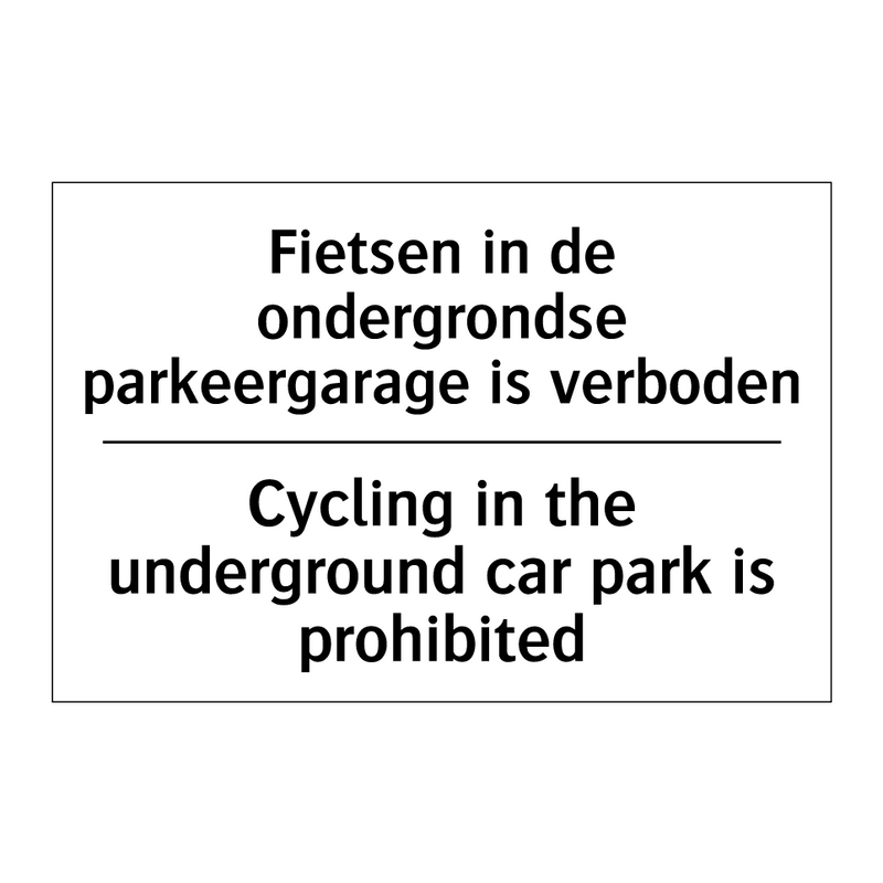 Fietsen in de ondergrondse parkeergarage /.../ - Cycling in the underground car /.../