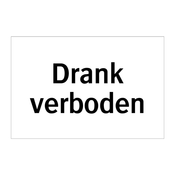 Drank verboden