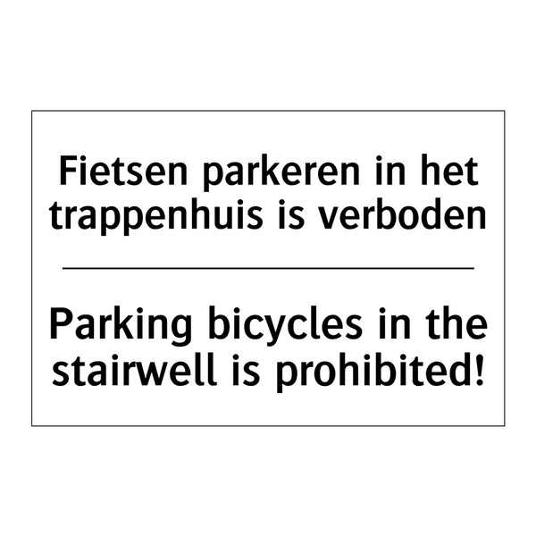 Fietsen parkeren in het trappenhuis /.../ - Parking bicycles in the stairwell /.../