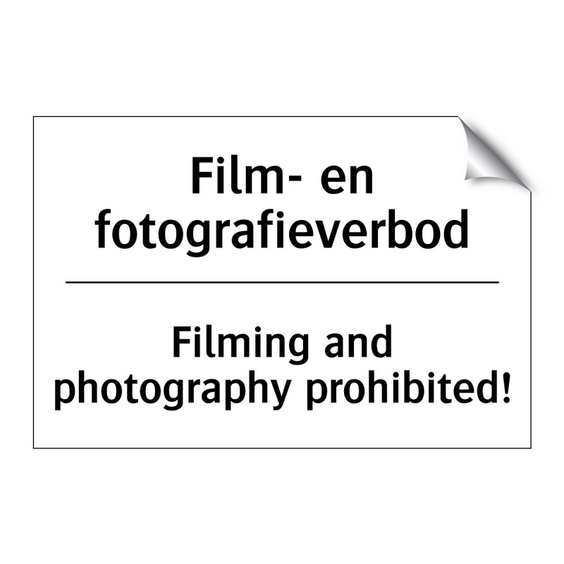 Film- en fotografieverbod - Filming and photography prohibited!/.../