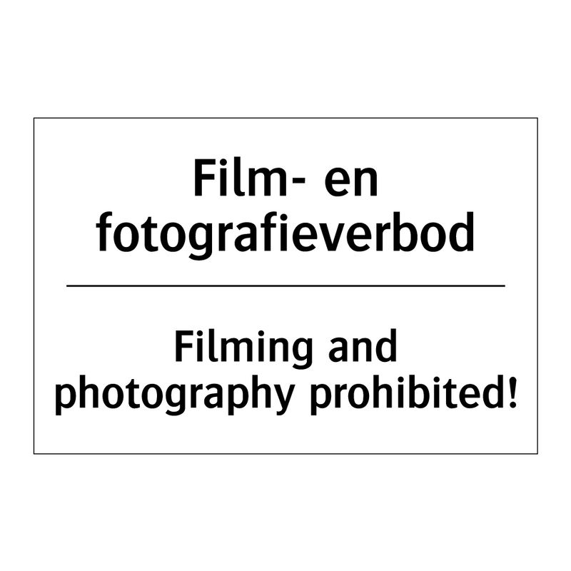 Film- en fotografieverbod - Filming and photography prohibited!/.../