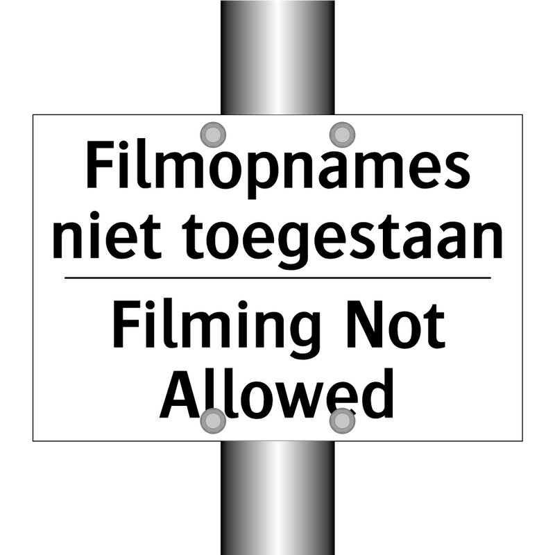 Filmopnames niet toegestaan - Filming Not Allowed