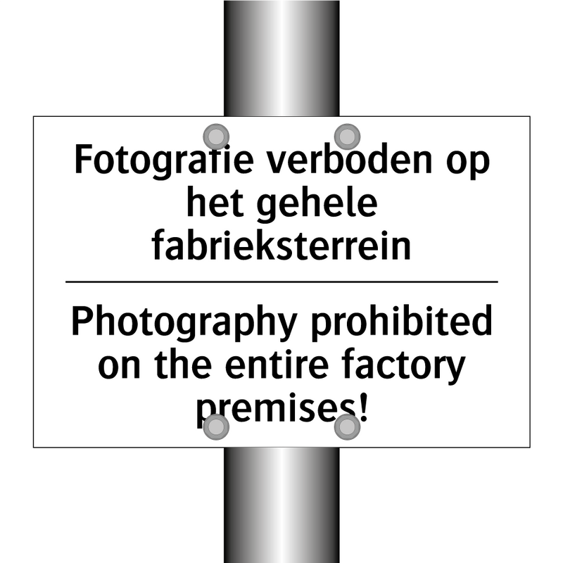 Fotografie verboden op het gehele /.../ - Photography prohibited on the /.../