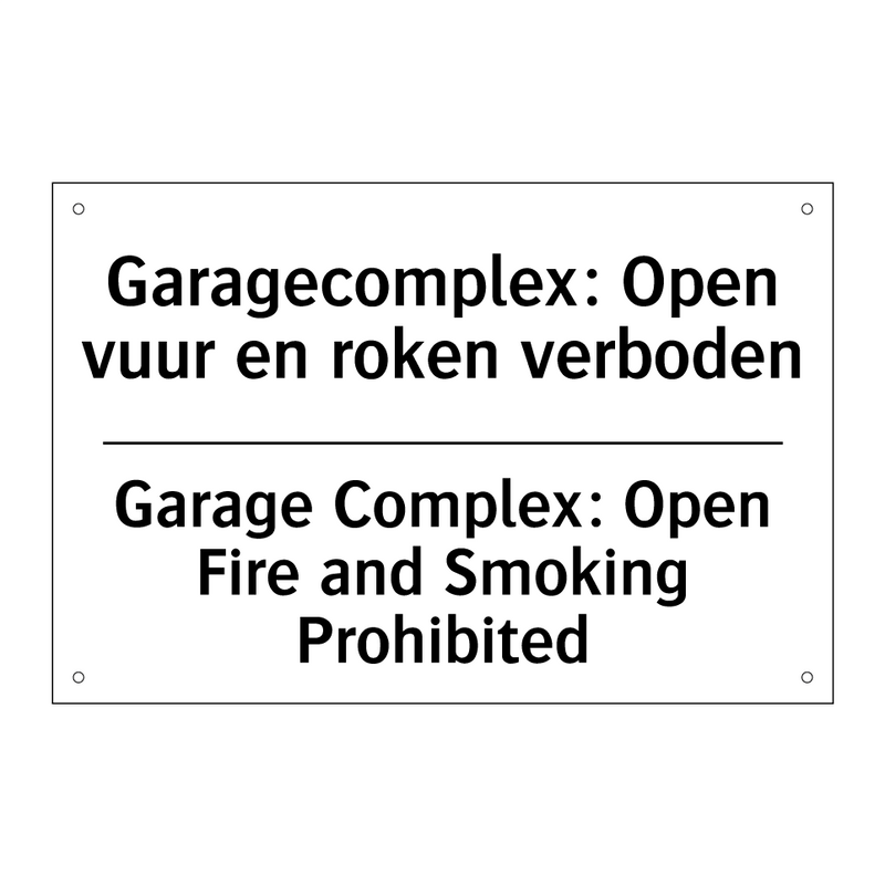 Garagecomplex: Open vuur en roken /.../ - Garage Complex: Open Fire and /.../