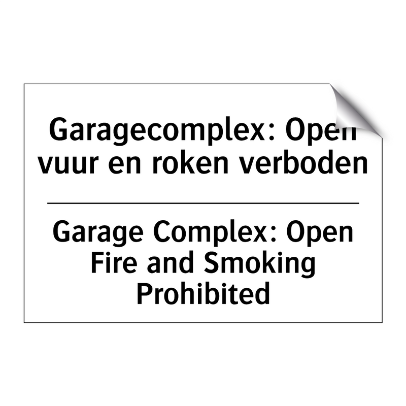 Garagecomplex: Open vuur en roken /.../ - Garage Complex: Open Fire and /.../