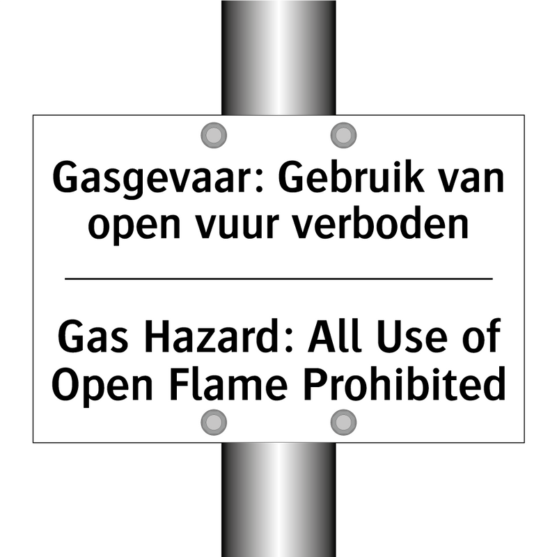 Gasgevaar: Gebruik van open vuur /.../ - Gas Hazard: All Use of Open Flame /.../