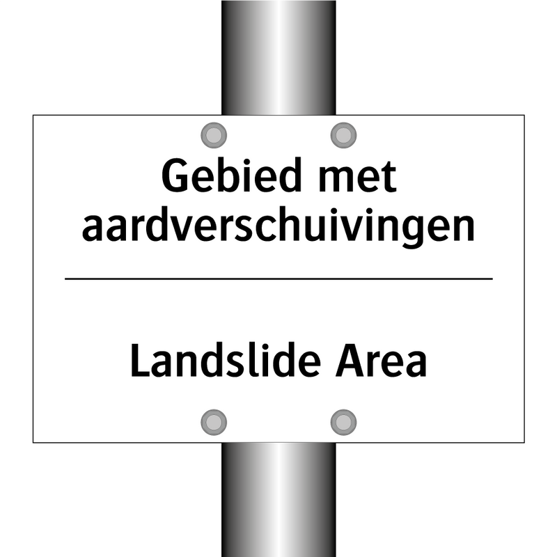 Gebied met aardverschuivingen - Landslide Area