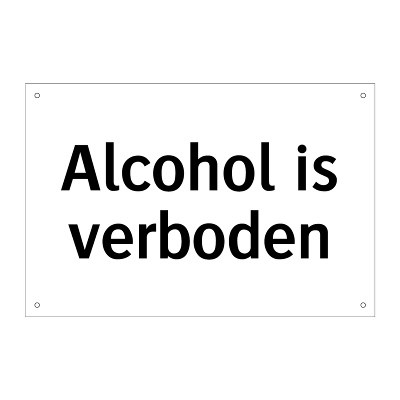 Alcohol is verboden