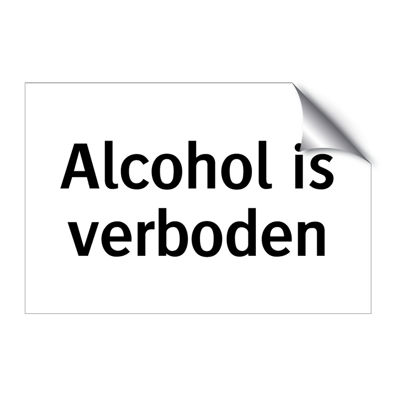 Alcohol is verboden