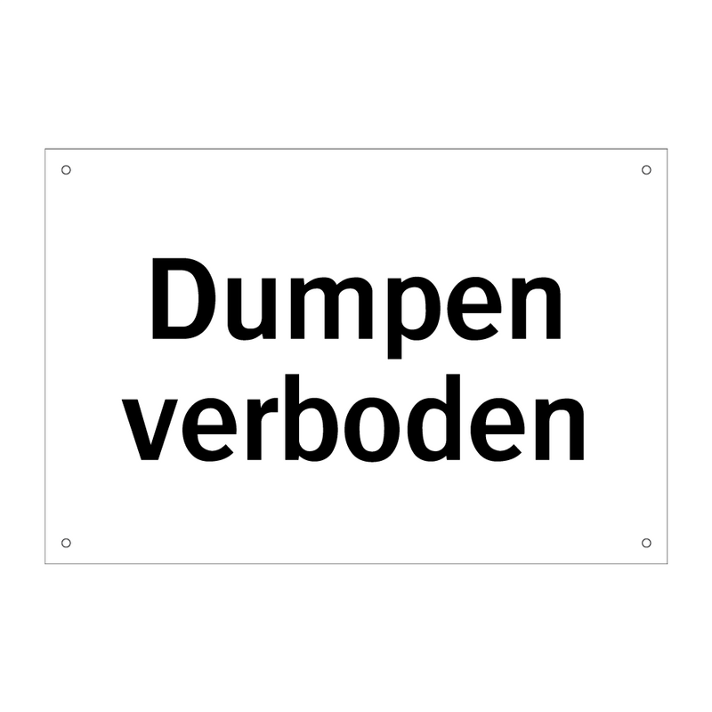 Dumpen verboden