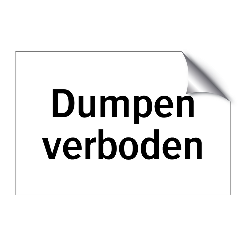 Dumpen verboden