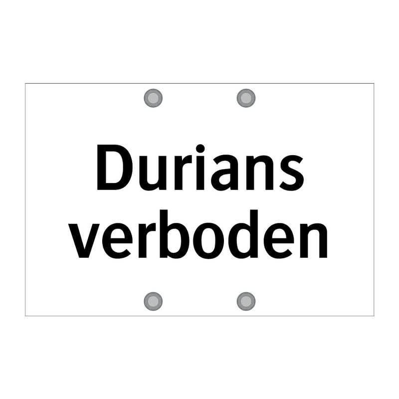 Durians verboden