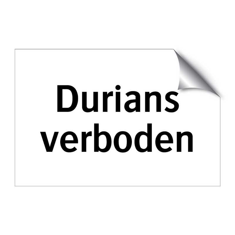 Durians verboden