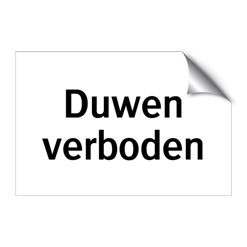 Duwen verboden