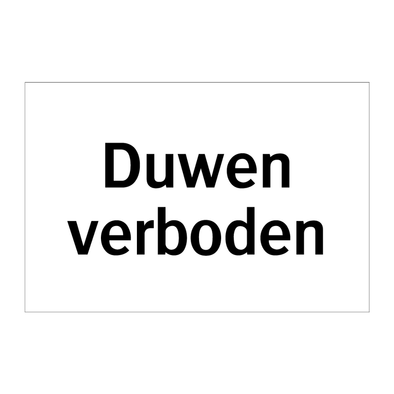 Duwen verboden