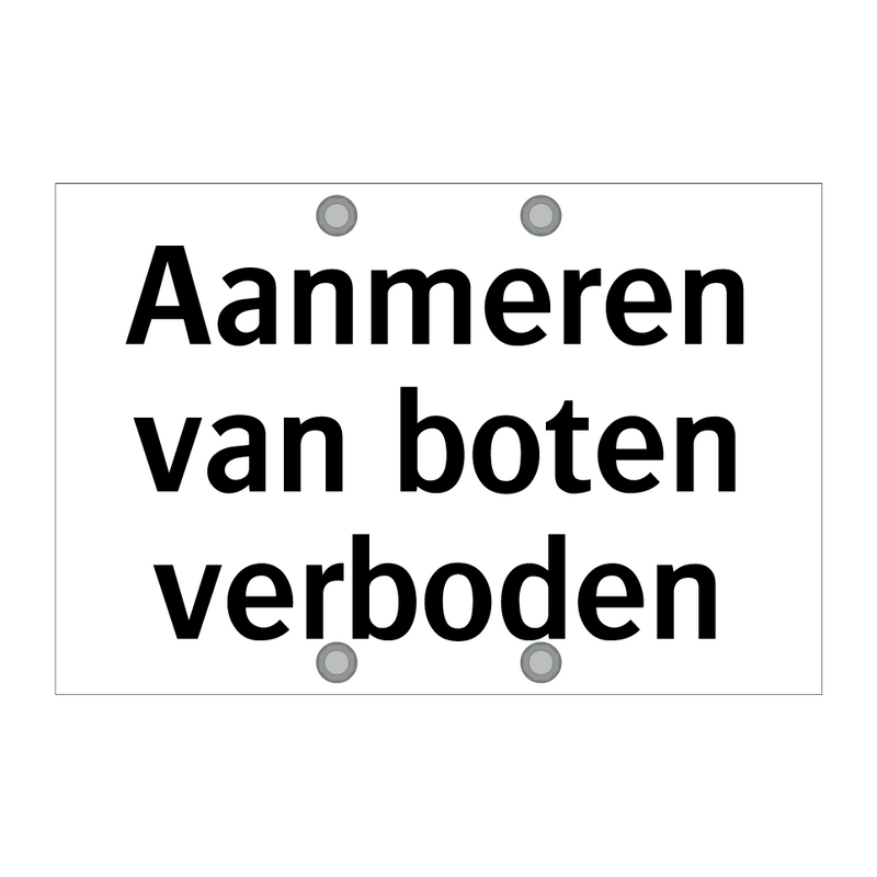 Aanmeren van boten verboden