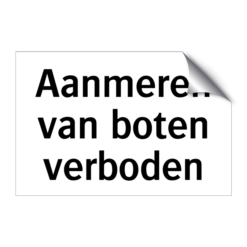 Aanmeren van boten verboden