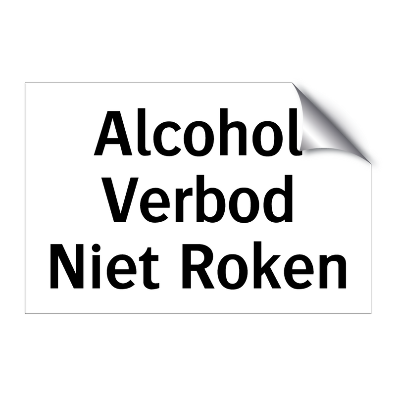 Alcohol Verbod Niet Roken