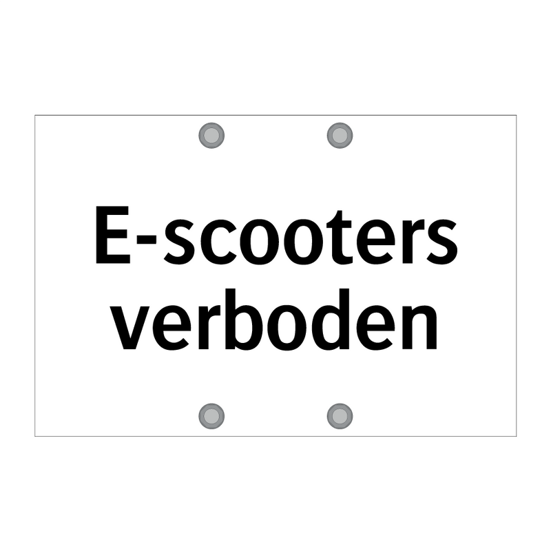 E-scooters verboden