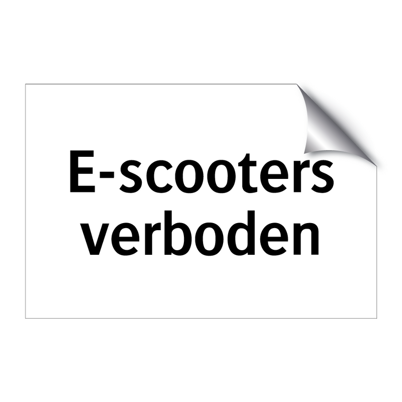 E-scooters verboden