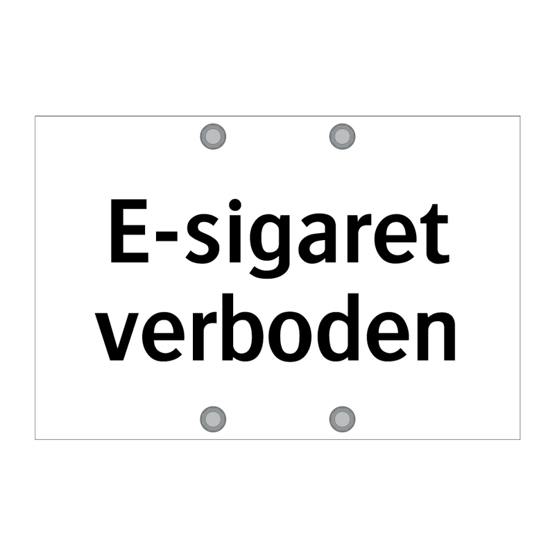 E-sigaret verboden