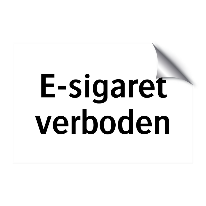 E-sigaret verboden