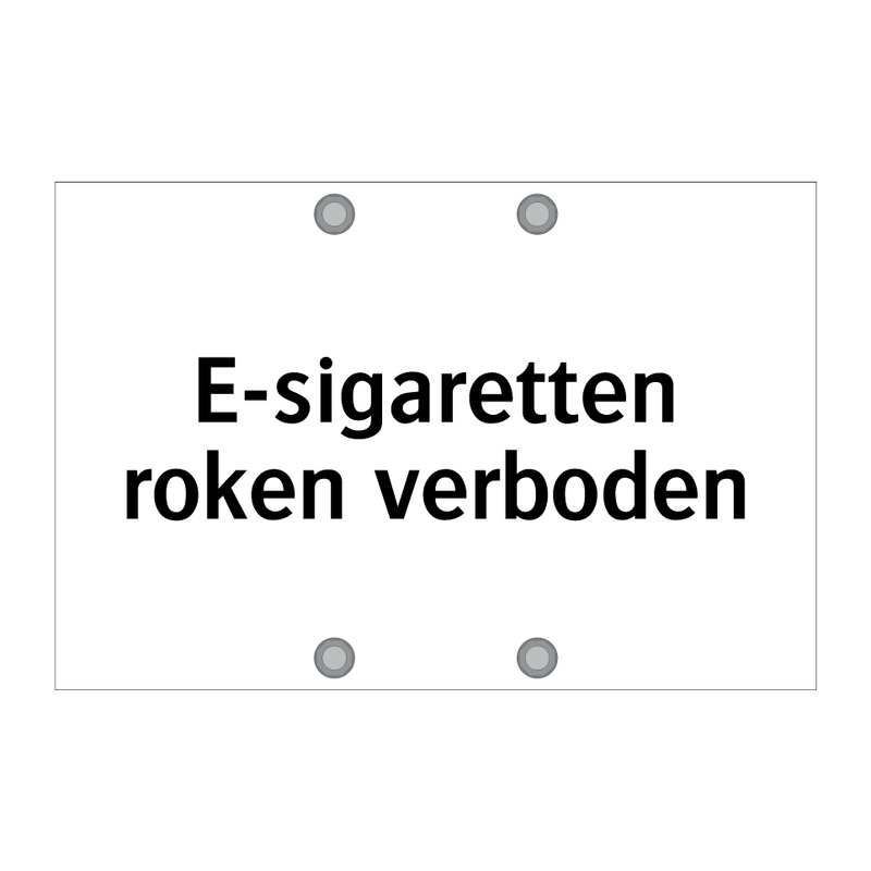 E-sigaretten roken verboden