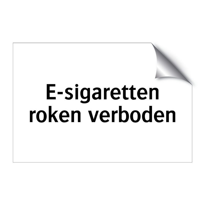 E-sigaretten roken verboden