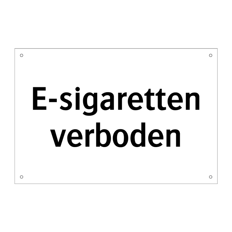 E-sigaretten verboden