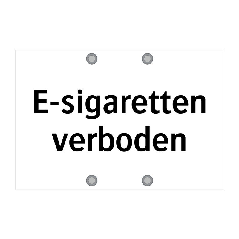 E-sigaretten verboden