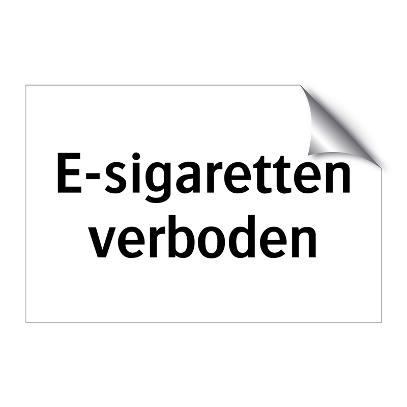 E-sigaretten verboden