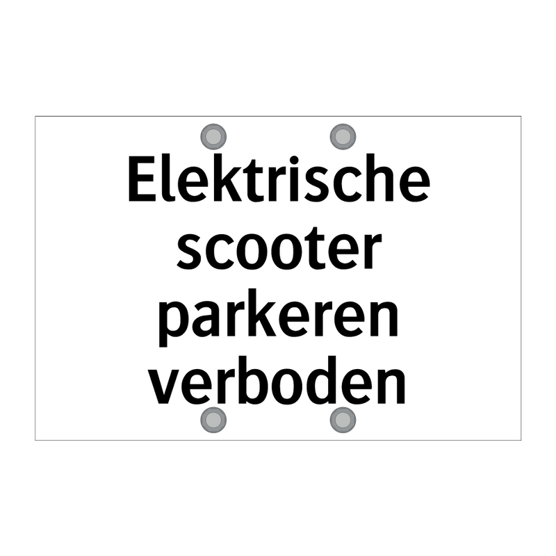 Elektrische scooter parkeren verboden