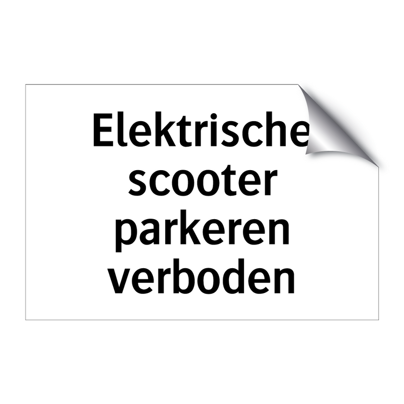 Elektrische scooter parkeren verboden