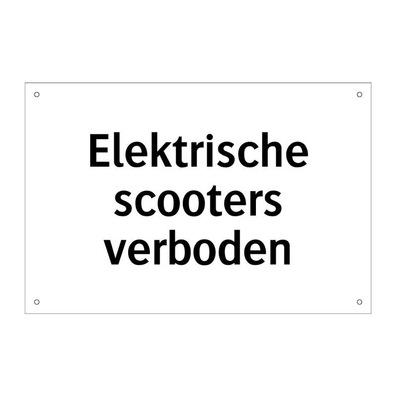 Elektrische scooters verboden