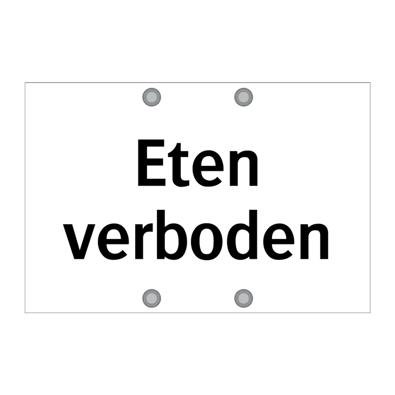 Eten verboden