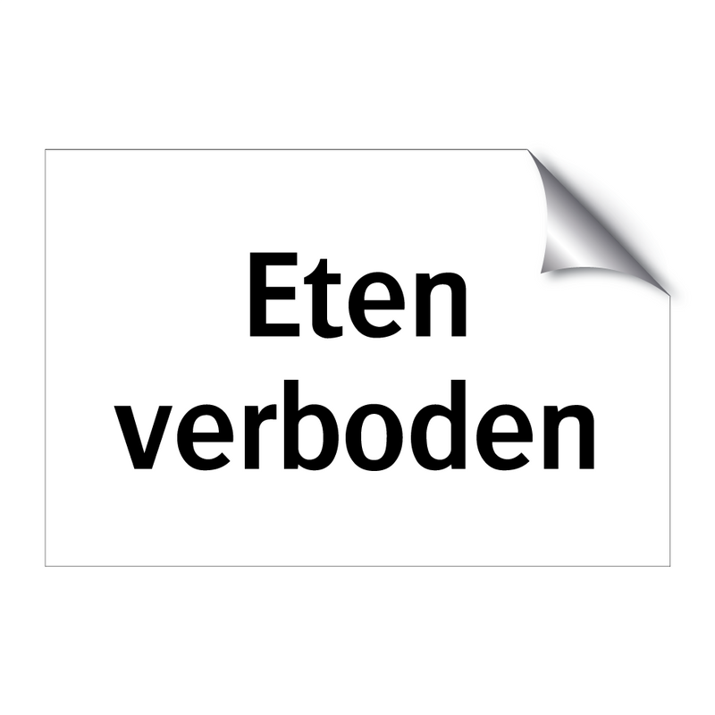 Eten verboden