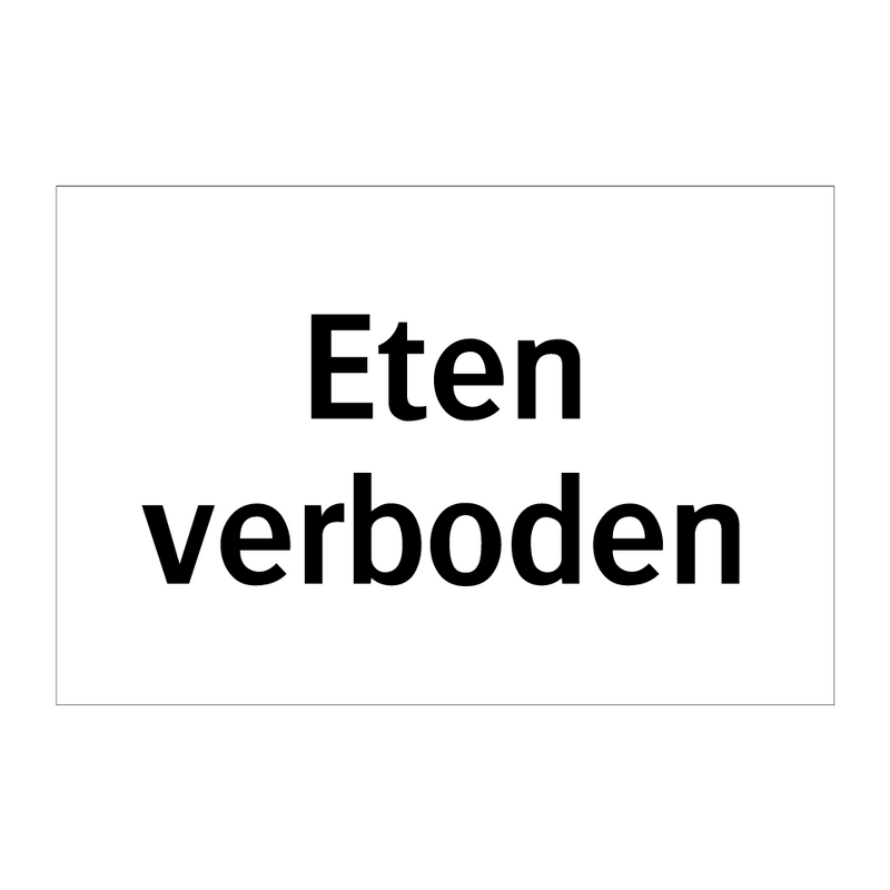 Eten verboden