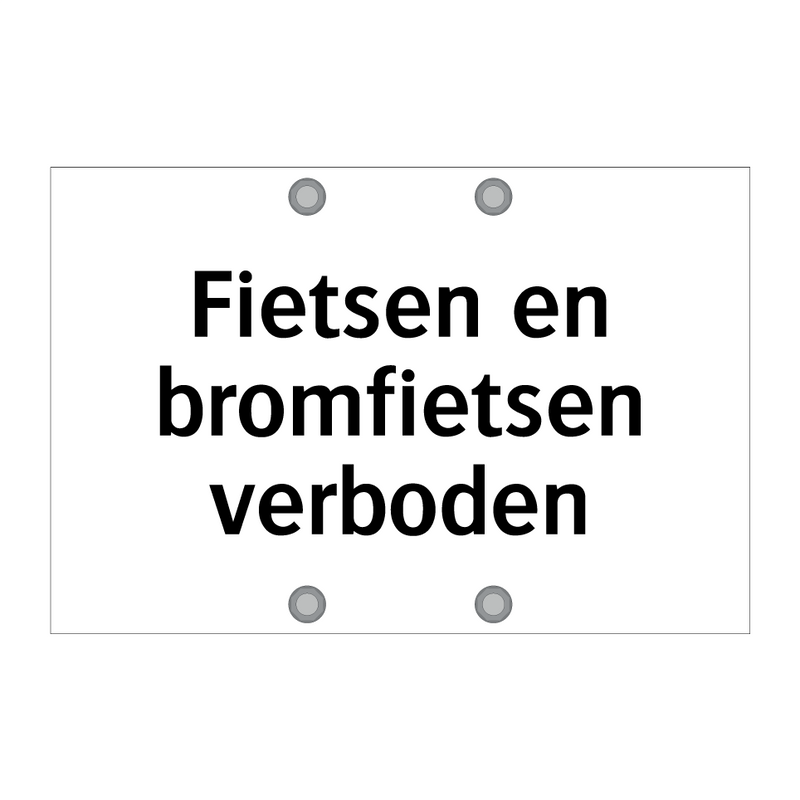 Fietsen en bromfietsen verboden