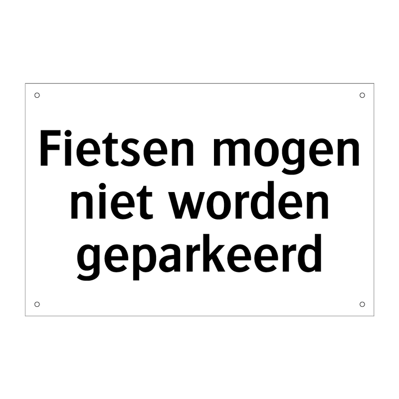 Fietsen mogen niet worden geparkeerd