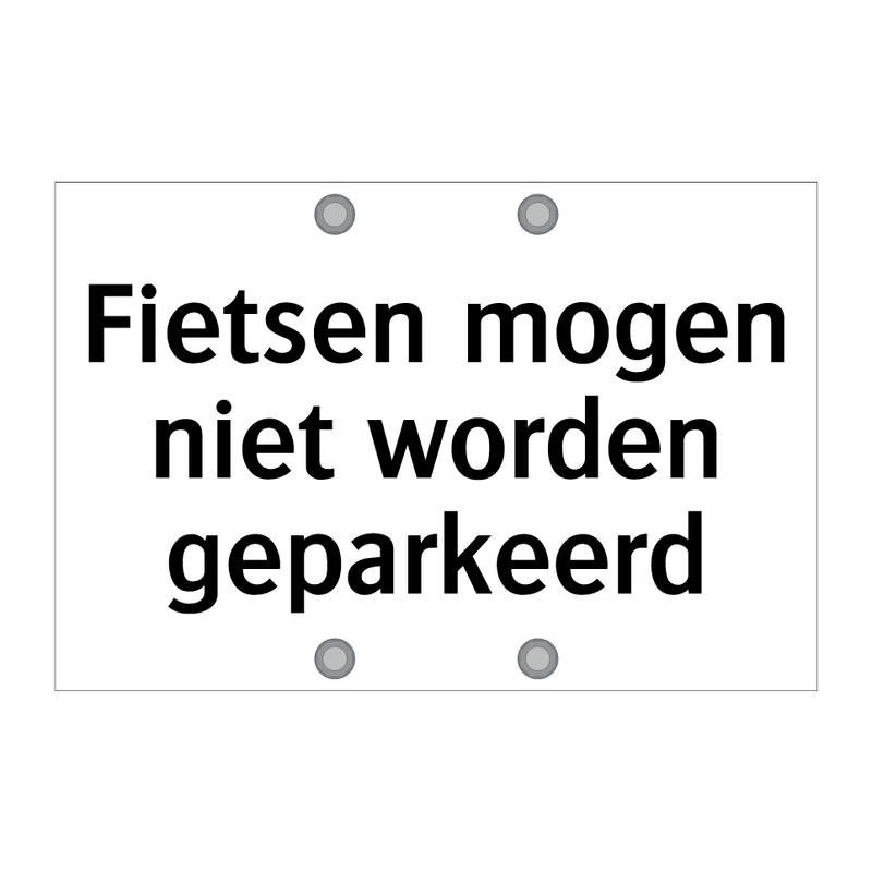 Fietsen mogen niet worden geparkeerd