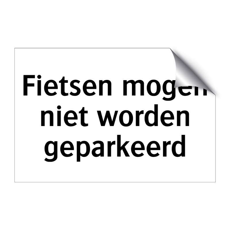 Fietsen mogen niet worden geparkeerd