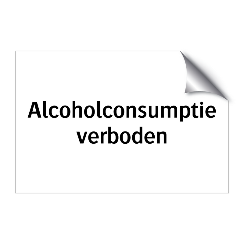 Alcoholconsumptie verboden