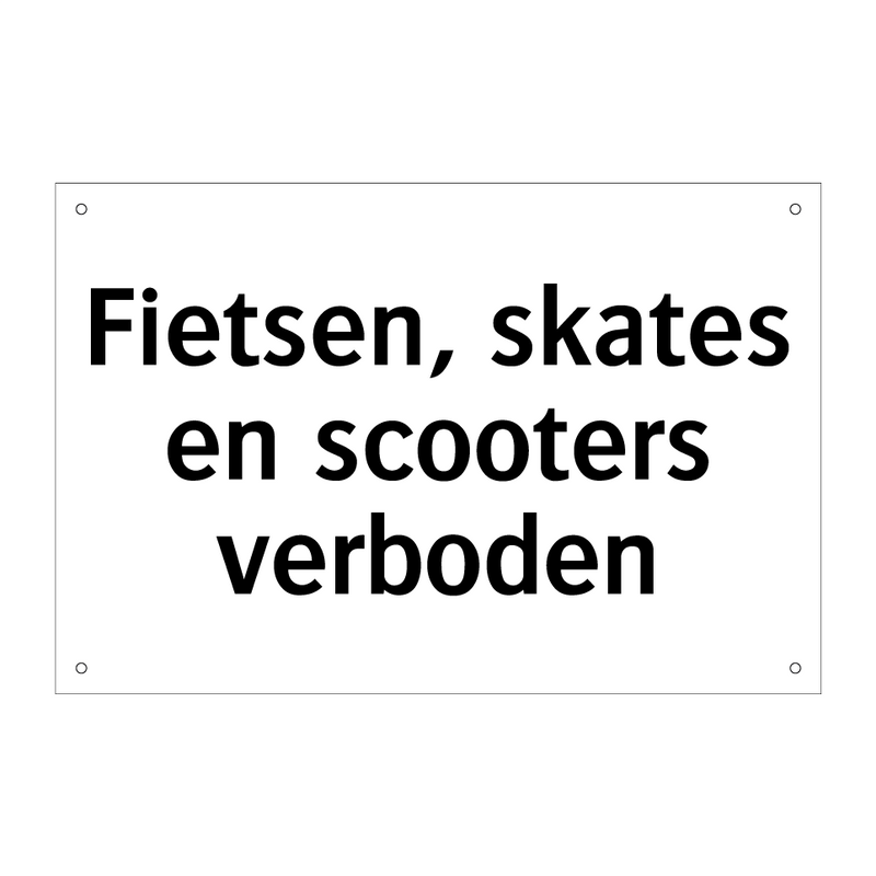 Fietsen, skates en scooters verboden