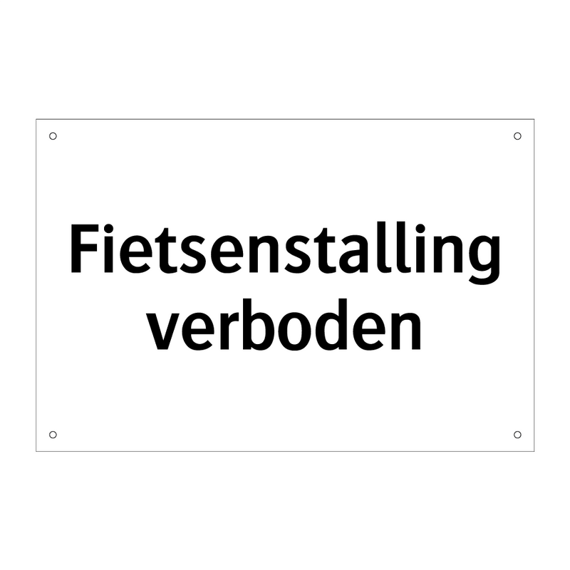 Fietsenstalling verboden